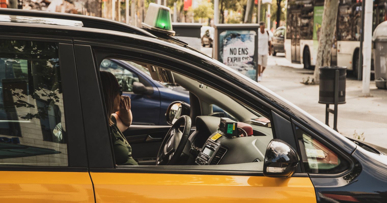 Taxi i Barcelona Spanien