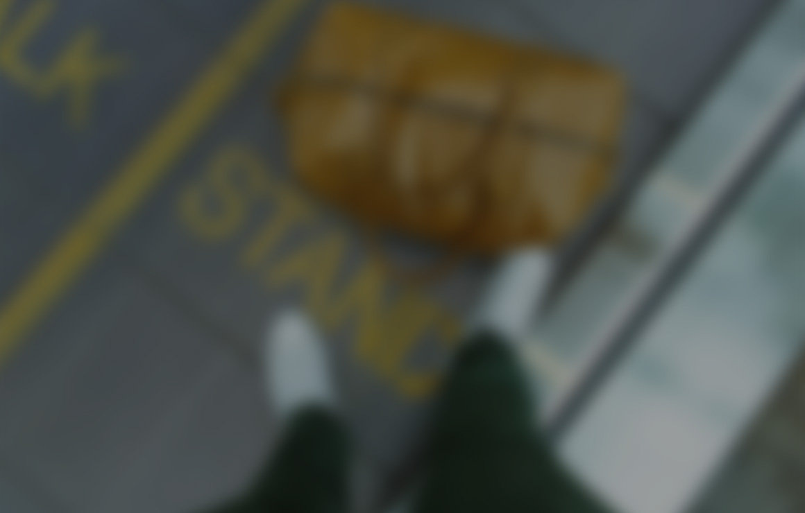 Person with weekend bag